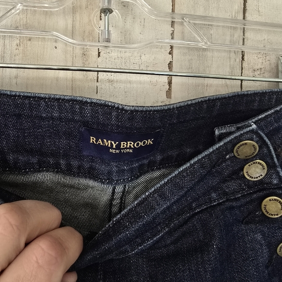 RAMY BROOK Romee High Waisted Flare Jeans Women's 32 Dark Wash Boho Retro - Picture 6 of 9